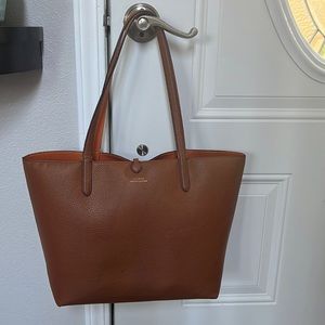 Ralph Lauren Pebbled Leather Tan Tote